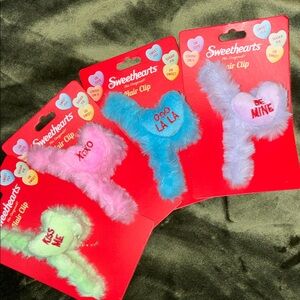 Sweethearts Plush hair clip bundle